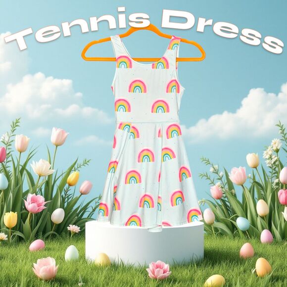 SweetHoney Rainbow Girl's Tennis Dress 12Y